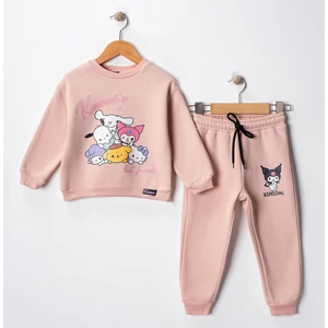 Miniko Kids Kız Çocuk Kuromi Model 3 Iplik Şardonlu Pamuk Eşofman Takımı