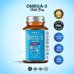 inMAX Omega-3 Dha - Epa 1000 Mg (İZLANDA) Soğuk Su Balık Yağı Içeren 30 Softgel Kapsül