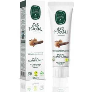 Eyüp Sabri Tuncer Doğal Karanfil Özlü Diş Macunu - Florürsüz ve Şekersiz, 90 ml, Ferah Göz Karanfil Aroması