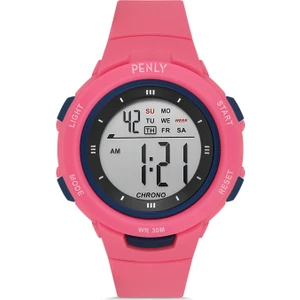 8217 Su Geçirmez Dijital Çocuk Kol Saati Model Pembe +4 Renk Kronometre-Alarmlı