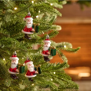 New Year Yılbaşı 2'li Set Santa Ağaç Süsü 8,5 cm
