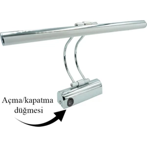 Anahtarlı  Günışığı Banyo Duvar Ayna Tablo Cafe Aydınlatması Flüt Aplik Kuğu Aplik Ledli Aplik 35 cm