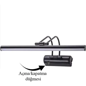 Anahtarlı  Günışığı Banyo Duvar Ayna Tablo Cafe Aydınlatması Flüt Aplik Kuğu Aplik Ledli Aplik 35 cm