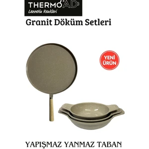 2'li Vizon Set (Gözleme Tavası 36 Cm-3'lü 18-20-22 cm Güveç Sahan Set Kapaksız )