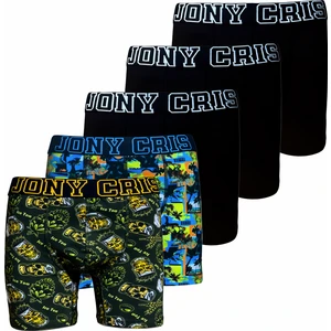 Jony Cris Pamuklu Esnek Dijital Baskılı Erkek Boxer Desenli 5’li  Set
