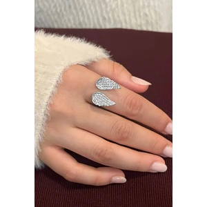 Trend Collection Zirkon Taşlı Melek Kanadı Model Ayarlanabilir Gold Kadın Yüzük