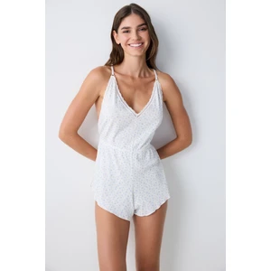 Printed Pointed Beyaz Teddy