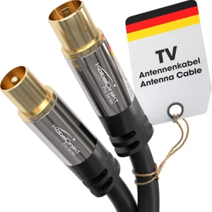 – 4K Anten Kablosu, Koaksiyel Kablo, Tv Kablosu – Dijital ve Analog Tv Için Kırılmaz Metal Fişli Tv Kablosu – 3 M (Dvb-C, Dvb-T, Dvb-S Için Anten Fişinden Sokete)