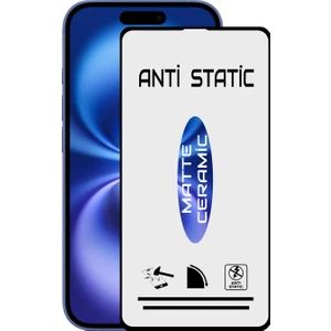 Case World Apple iPhone 16 Tam Kaplayan Anti Statik Kırılmayan Mat Seramik Nano Esnek Ekran Koruyucu Cam