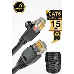 M106 15 Metre Internet Kablosu/0,50mm Utp CAT6 23AWG/ iki Kat Korumalı/iç ve Dış Mekan Uyumlu/ethernet kablosu 15 metre