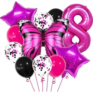 Düvenci Ticaret Kelebek Doğum Günü Partisi Balonları,Yaş Balon Set