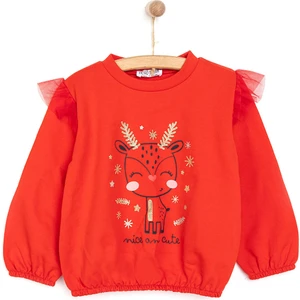 HelloBaby New Year Party Kız Sweatshirt Kız Bebek