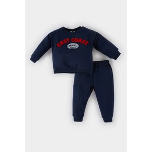 Erkek Bebek 2'li Takım Baskılı Sweatshirt Beli Lastikli Eşofman Altı D7655A524WN