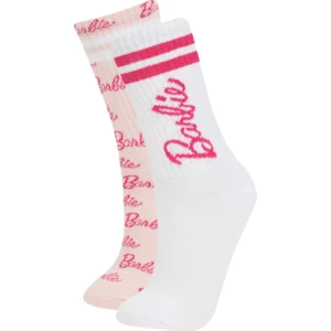 Kız Çocuk Barbie 2'li Pamuklu Uzun Çorap D1728A8NS