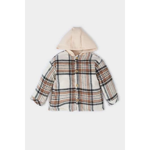 Erkek Bebek Kapüşonlu Kareli Flanel Uzun Kollu Gömlek D5271A524WN