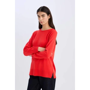 Regular Fit Yumuşak Dokulu Bisiklet Yaka Basic Düz Triko Kazak I6913AZ24WN