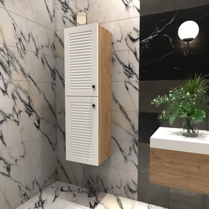 Yıldız Elegance Panjur Kapaklı Asma Boy Dolabı Ahşap - Beyaz