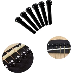 SN-10BK Akustik Gitar Köprü Pimi 6 Adet (Siyah)