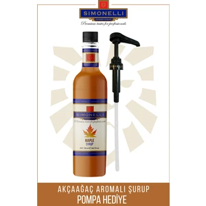Kahve ve Kokteyl Şurubu Maple 700 ml + Pompa Simonelli