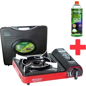 Portatif Kamp Ocağı Kırmızı CK-505 + 1 Orcamp 227 Gram Gaz Kartuşu