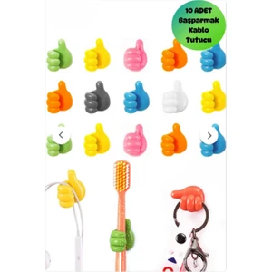 Life For You Kendinden Yapışkanlı Kablo Tutucu 10 Adet Düzenleyici El Figürlü Askı