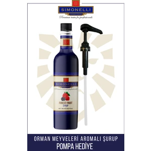 Kahve ve Kokteyl Şurubu Orman Meyveleri Aromalı 700 ml + Pompa