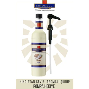Kahve ve Kokteyl Şurubu Hindistan Cevizi Aromalı 700 ml + Pompa