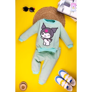 Çocuk Karakter Desenli Takım - Şardonlu Yumuşacık Pamuklu Bebek Sweatshirt Takımı | Kışa Özel