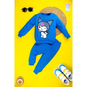 Çocuk Karakter Desenli Takım - Şardonlu Yumuşacık Pamuklu Bebek Sweatshirt Takımı | Kışa Özel