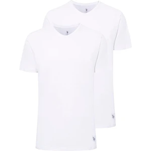 U.S. Polo Assn. U.s Polo Assn. 90002 Erkek Battal 2'li Yuvarlak Yaka T-Shirt-Beyaz