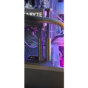 Ayarlı Ekran Kartı Tutucu (Amd Logolu)- Siyah Beyaz