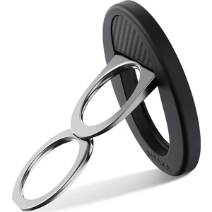 600D Aramid Fiber Black-Grey Twill Magez Grip 3 Magnetik Ring Stand Telefon Tutucu Siyah-Gri