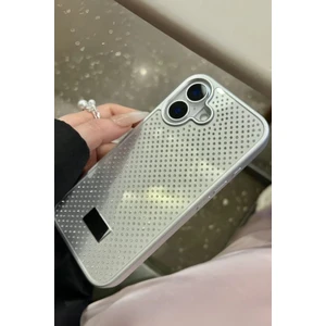 Paladyum Case Apple iPhone 16 Uyumlu Elmas Pırlanta Taşlı Gümüş Kılıf