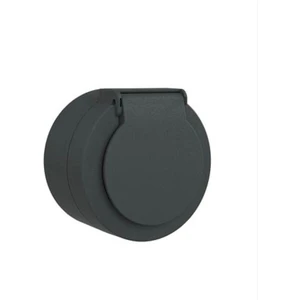 Xone Kapaklı Topraklı Priz Antrasit Sıva Üstü