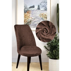 Kadife Sandalye Kılıfı Retro Oval Sandalye Örtüsü Sandalye Koruma (Küçük Için) Bir Adet