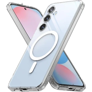 M.TK Moveteck Samsung Galaxy S24 Fe Uyumlu Kılıf Şeffaf Magsafe Wireless Kablosuz Şarj Destekli Silikon Manyetik