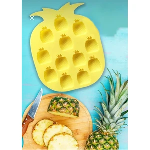 Snow Homs Mum Kalıbı Pratik Ananas Şeklinde Silikon Buz Kalıbı | Silikon Yapışmaz Buzluk Ananas Buz Kalıbı