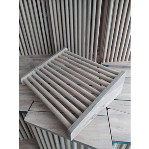 Masa Altı Ayaklık Ayak Yükseltici Ayak Koyma Standı Doğal Ahşap 47X38 cm
