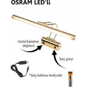 Osram LED Flüt Şarjlı Pilli  Koridor Günışığı Ledli Tablo Kuğu Duvar Aplik Şarjlı Pilli