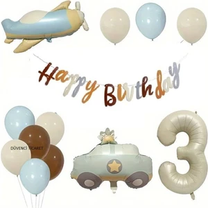 Düvenci Ticaret Retro Renk Uçak Polis Arabası Folyo Yaş Set