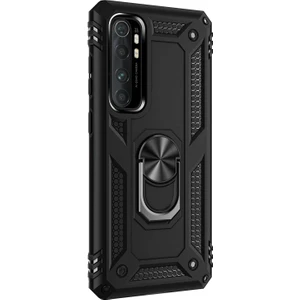 Piyasa Sepeti Xiaomi Mi Note 10 Lite Yüzüklü Tank Kılıf Siyah