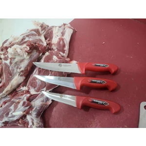 Kırmızı 3 Lü Bıçak Seti