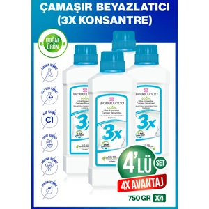 Ultra Konsantre Çamaşır Beyazlatıcı 3x (4 Lü Set)