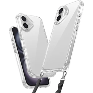 iPhone 16 Plus Kılıf Airbagli Takılabilir Askı Aparatlı Zore Snap Silikon Kapak-Şeffaf