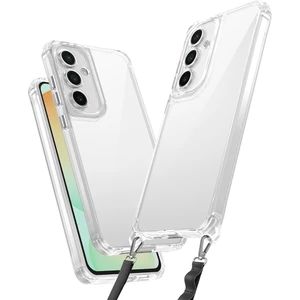 Galaxy S23 Fe Kılıf Airbagli Takılabilir Askı Aparatlı Zore Snap Silikon Kapak-Şeffaf