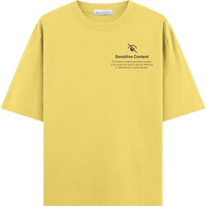 Sensitive Content Oversize T-Shirt (Ekstra! Bol Kesim)
