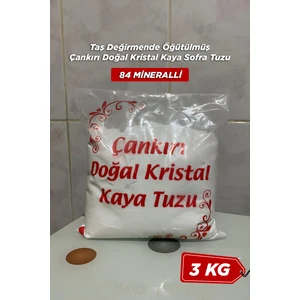 Taş Değirmende Öğütülmüş Doğal Çankırı Iyotsuz,katkısız Sofralık Kaya Tuzu 3 kg