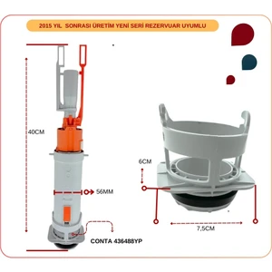 436868YP Vitra Boşaltma Gurubu 8 cm Altı Kare