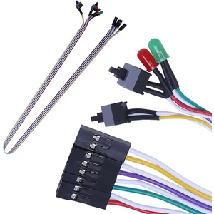 ROPCOMP Power, Reset Butonu, HDD Işlem LED Işıklı Pc Atx Anakart Bağlantı Kablosu