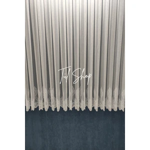 Tül Shop Ağır Gramajlı Ütü Istemez 304 Etek Titi Model 1/3 Sık Pileli Tül Perde